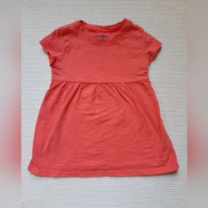 Old Navy Cotton Coral Tshirt Dress 12-18 months, Baby Toddler Dress, Comfy